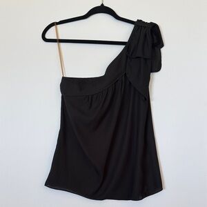 5/48 Black One-Shoulder Blouse